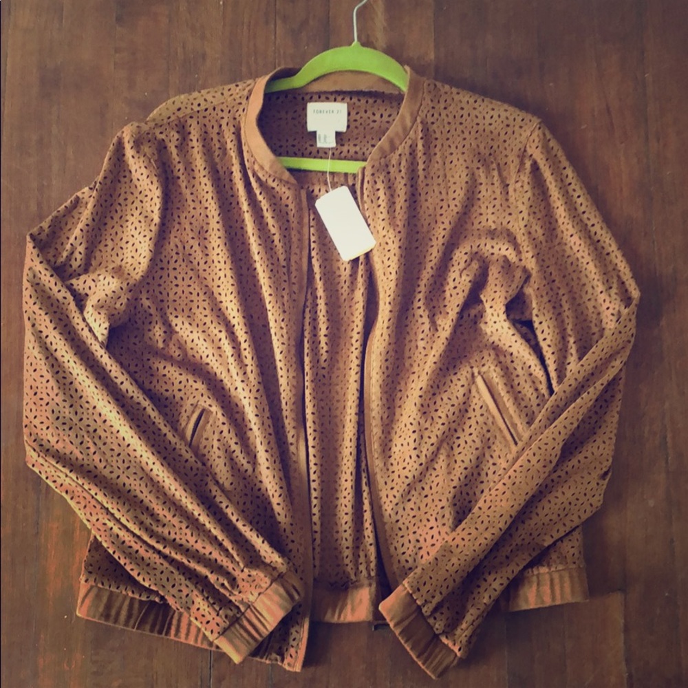 Faux suede jacket